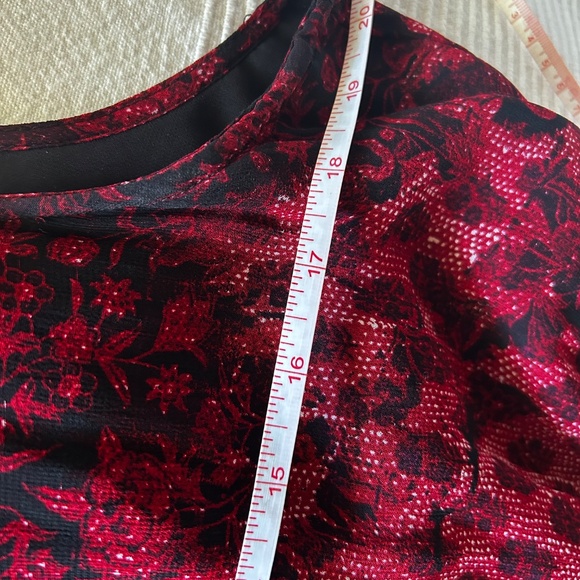 Lucky Brand Red and Black Floral Maxi Dress *Size L - Picture 5 of 5